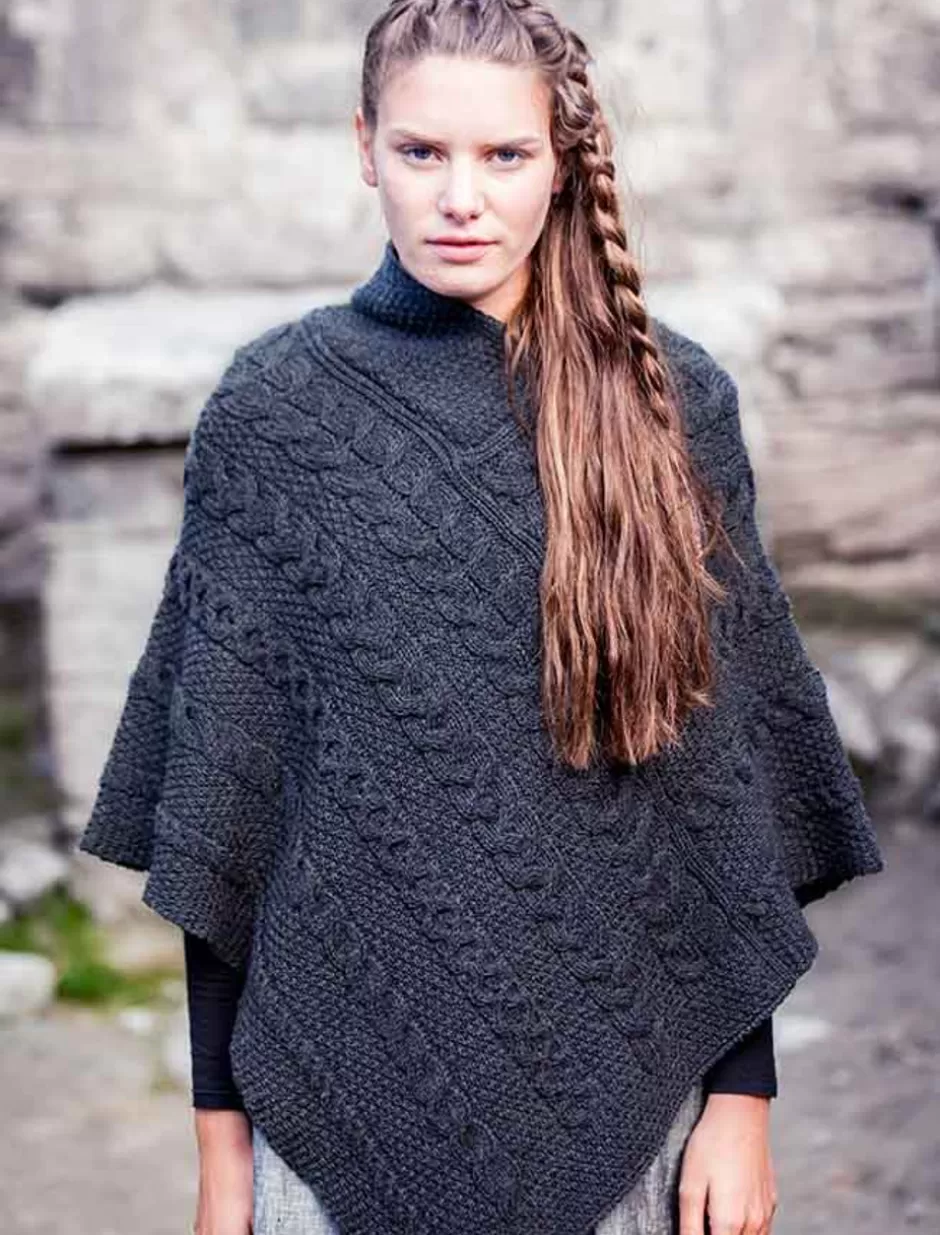 Ponchos, Capes & Shawls<Glenaran Aran Cable & Moss Poncho