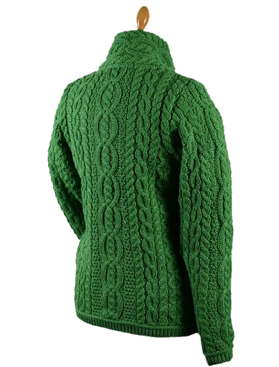 Cardigans, Jackets & Coatigans<Glenaran Aran Cable Crossover Neck Sweater