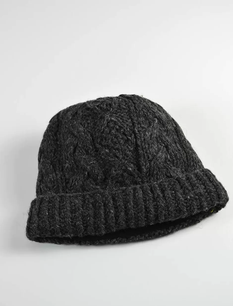 Irish Wool Hats<Glenaran Aran Fleece Lined Rib Cap