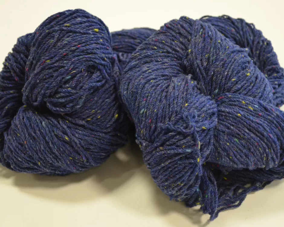 Aran Wool<Glenaran Aran Wool Knitting Hanks - Blue Fleck