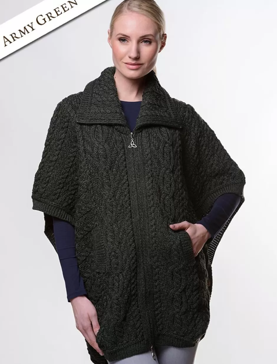 Cardigans, Jackets & Coatigans<Glenaran Batwing Jacket with Celtic Knot Zipper Pull