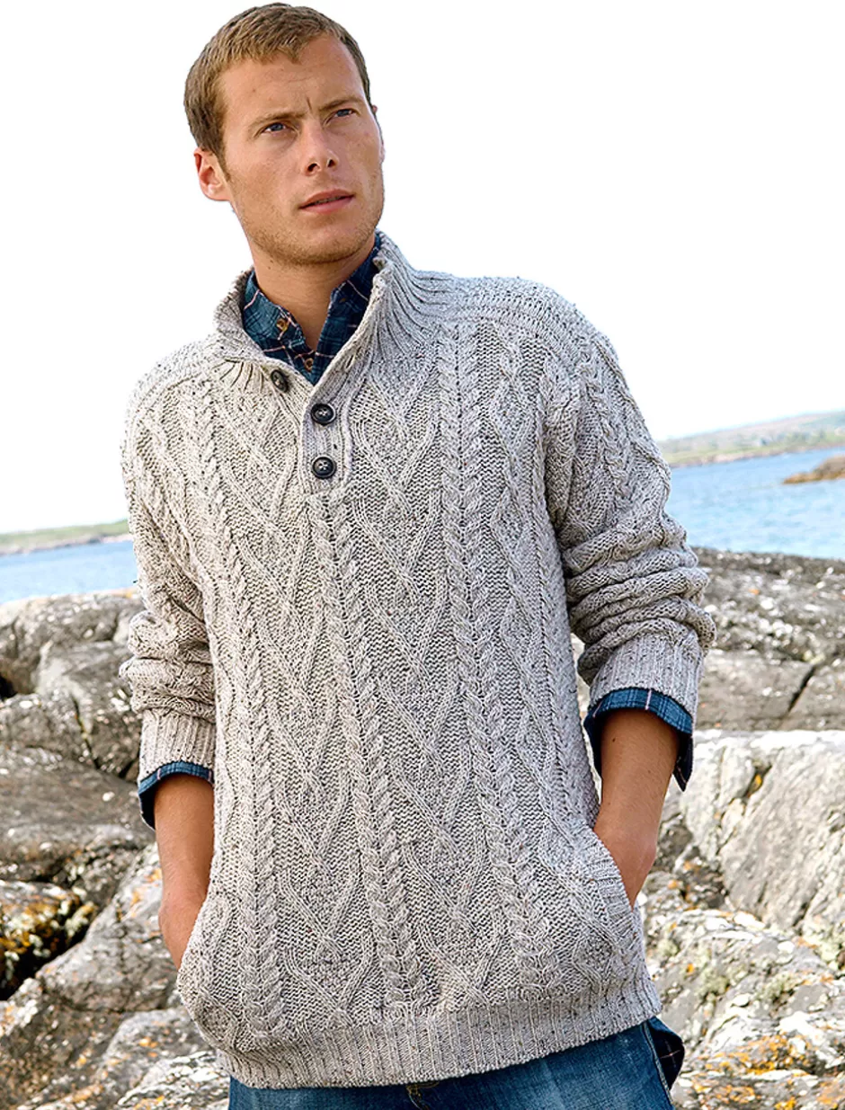 Sweaters<Glenaran Buttoned Merino Wool Sweater