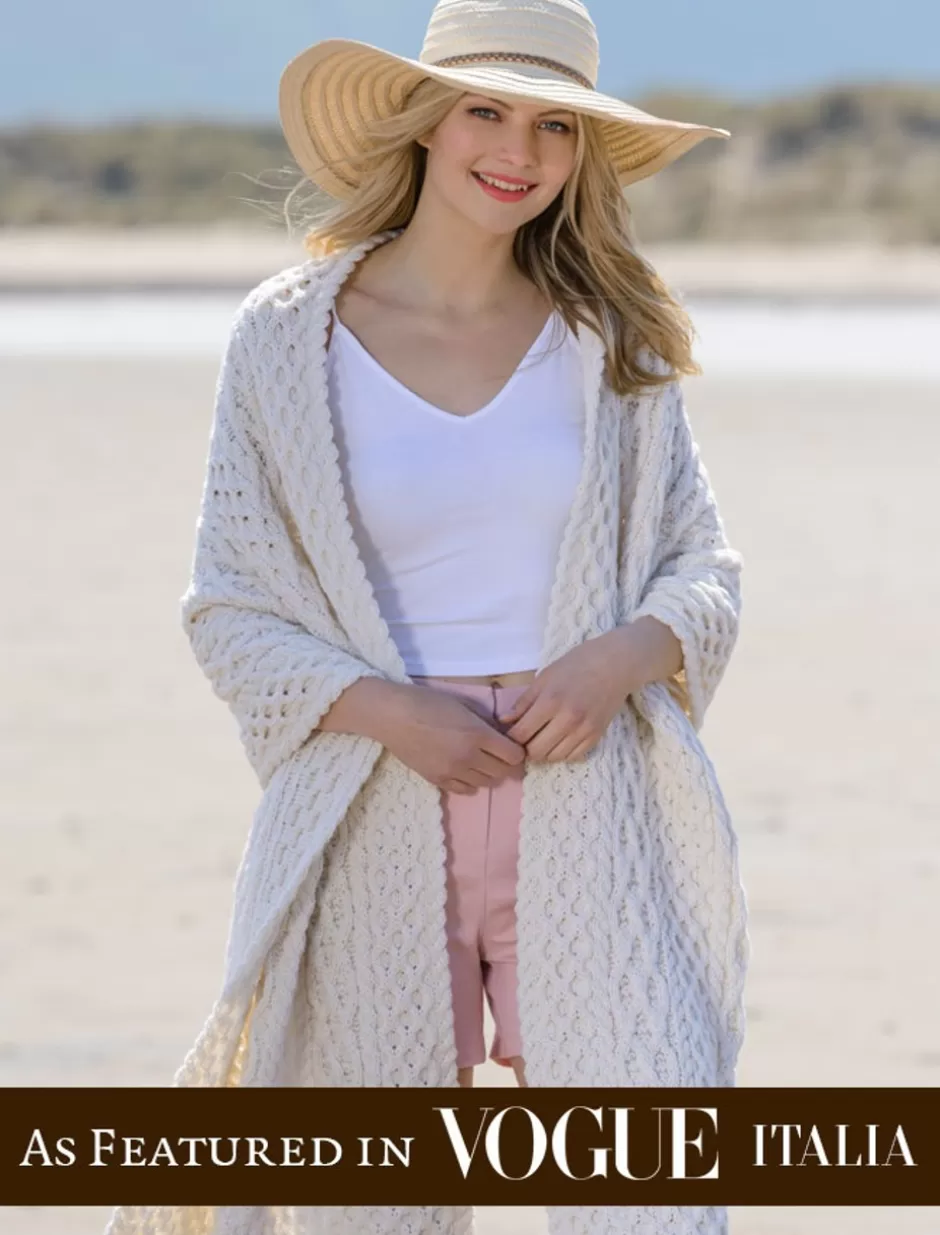 Ponchos, Capes & Shawls<Glenaran Cable Aran Wrap