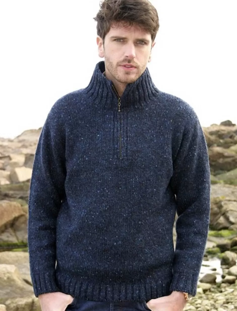 Sweaters<Glenaran Donegal Tweed Half Zip Sweater