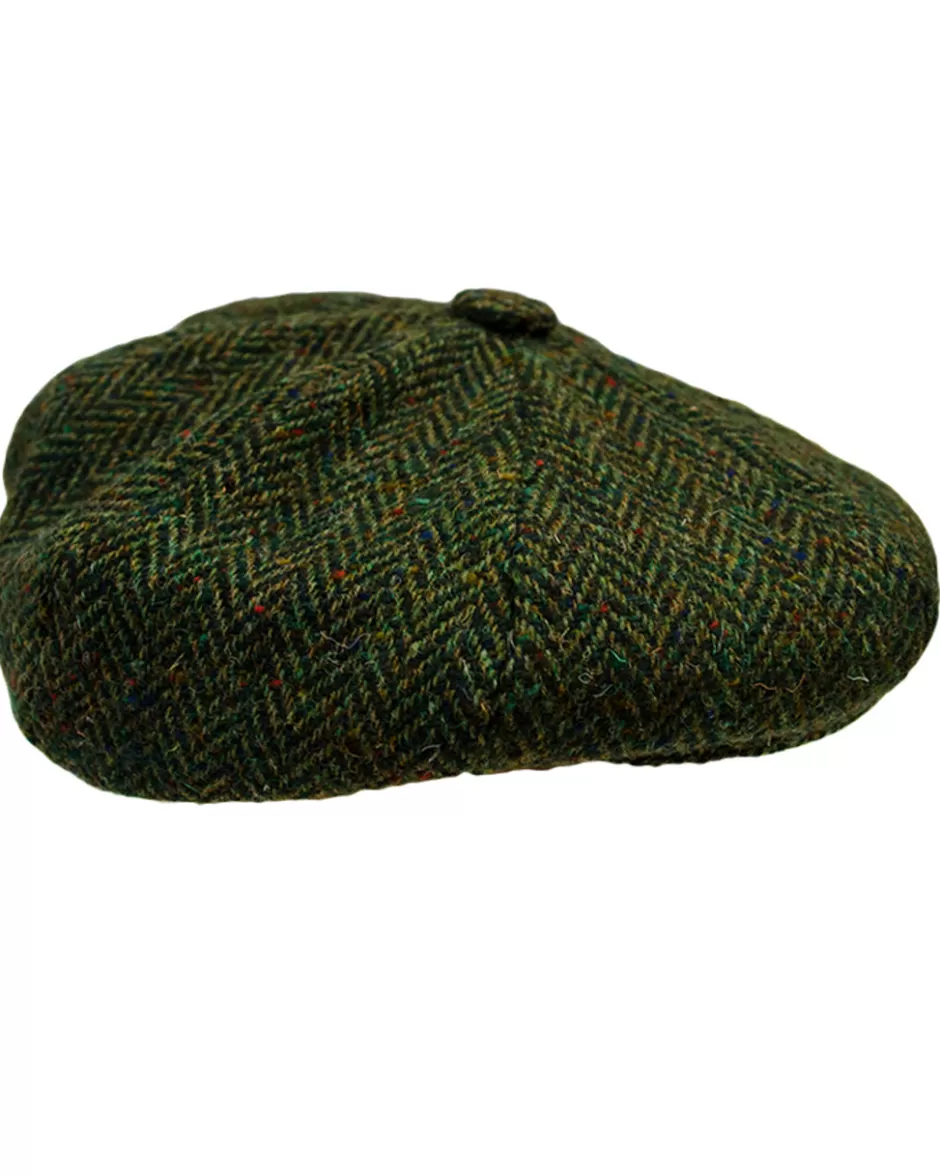 Irish Flat Caps<Glenaran Donegal Tweed Mens Gatsby Cap - Green