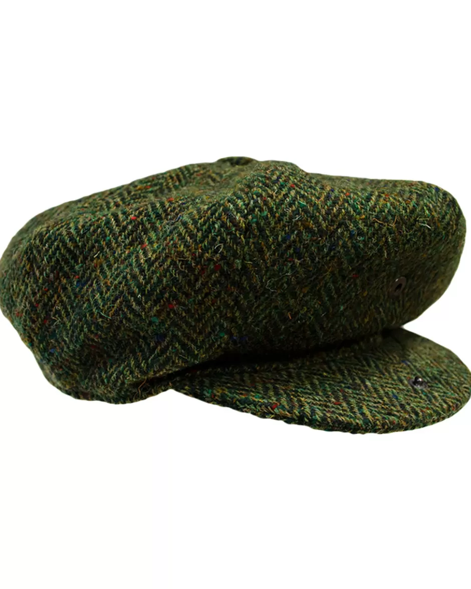 Irish Flat Caps<Glenaran Donegal Tweed Mens Gatsby Cap - Green