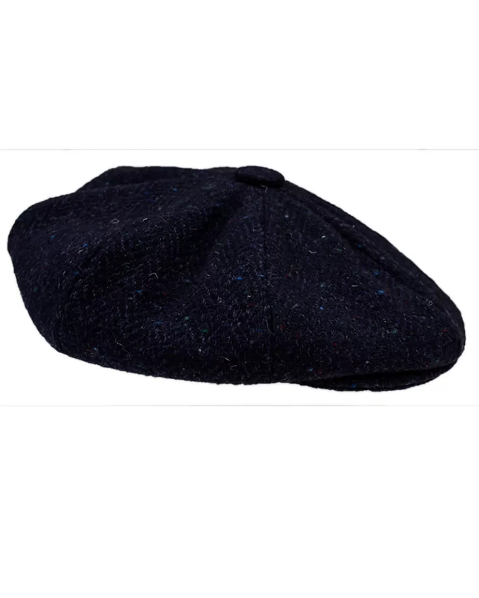 Irish Flat Caps<Glenaran Donegal Tweed Mens Gatsby Cap - Navy