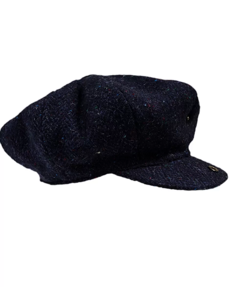 Irish Flat Caps<Glenaran Donegal Tweed Mens Gatsby Cap - Navy