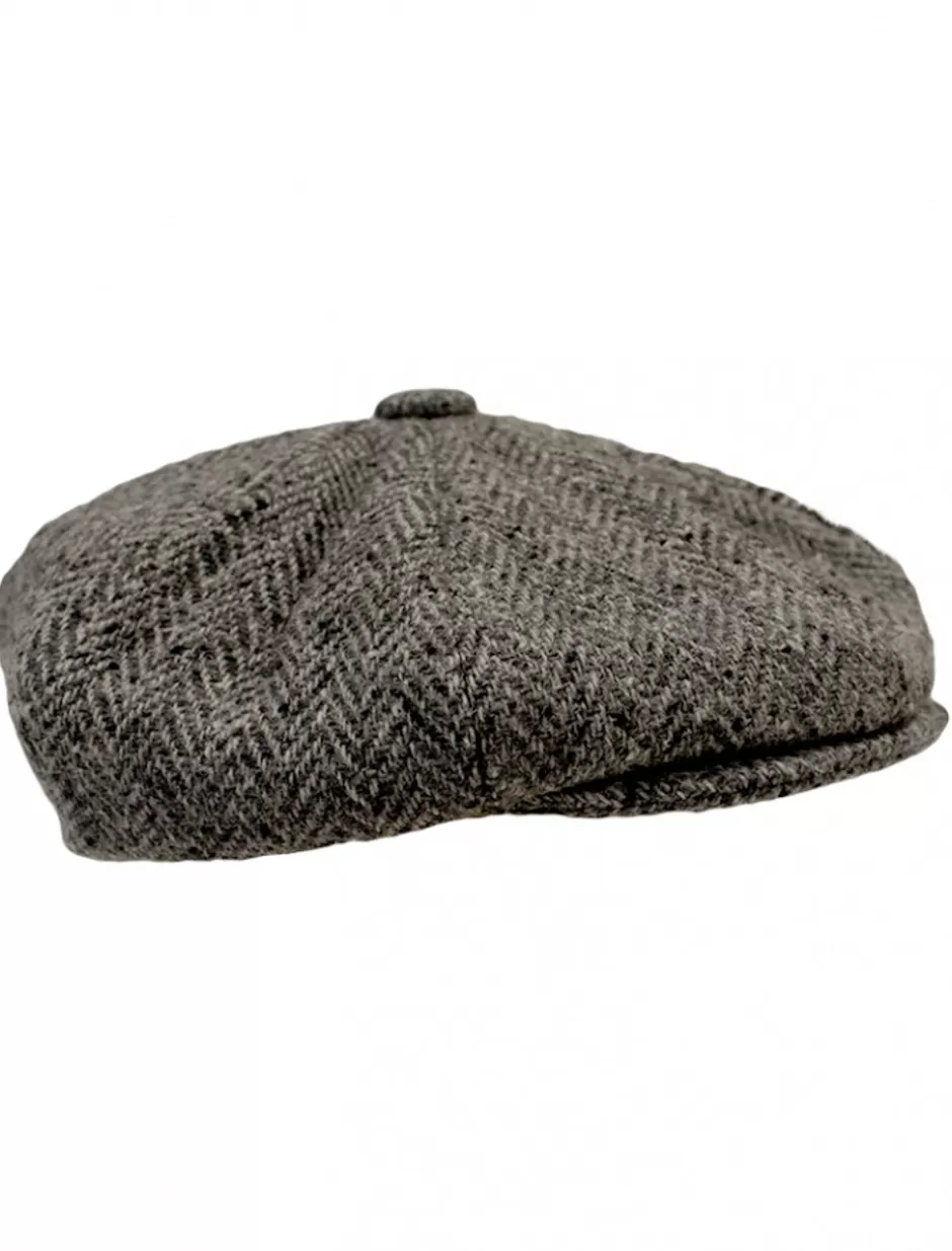 Irish Flat Caps<Glenaran Donegal Tweed Mens Gatsby Cap - Silver