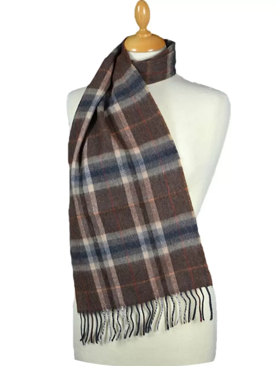 Plaid & Tartan Scarves | Plaid & Tartan Scarves<Glenaran Fine Merino Plaid Scarf - Brown Grey