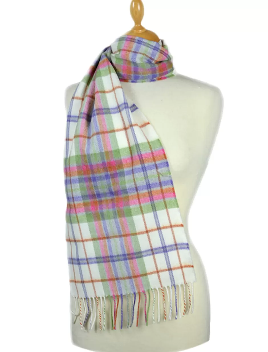 Plaid & Tartan Scarves<Glenaran Fine Merino Plaid Scarf - Cream Pastel