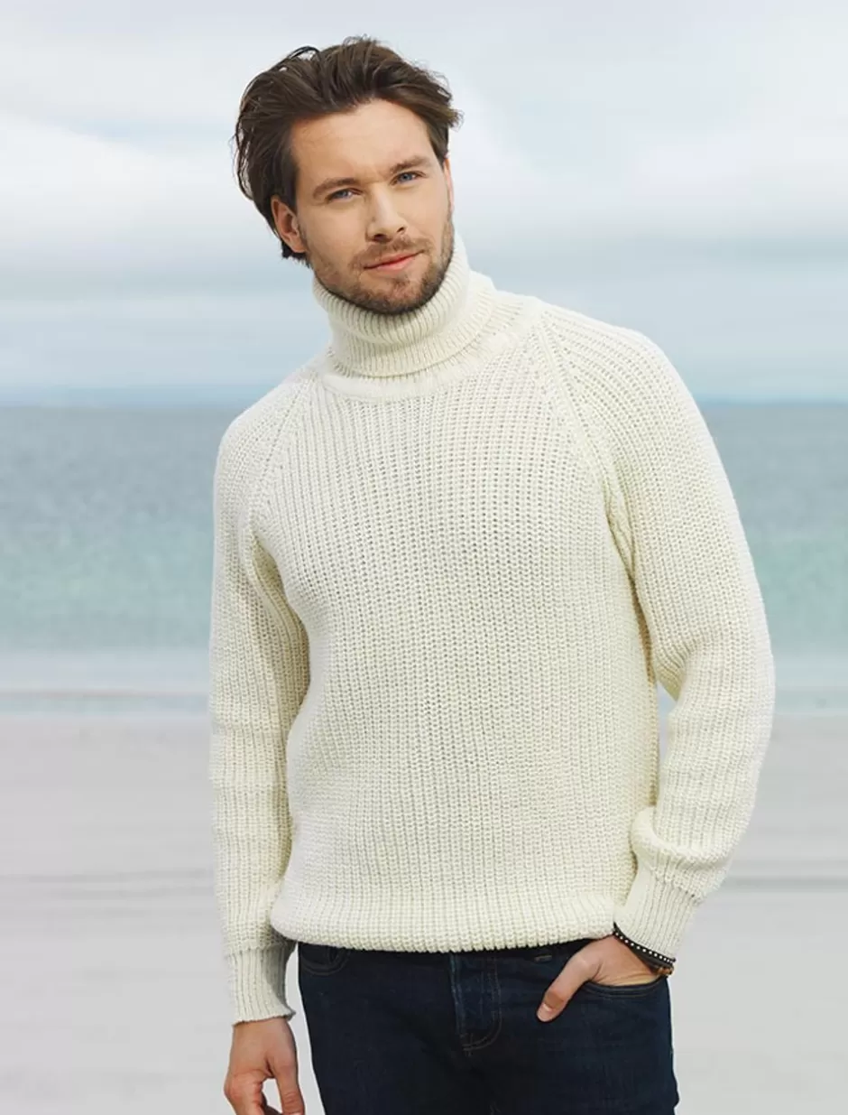 Sweaters<Glenaran Fisherman's Merino Ribbed Turtleneck Sweater