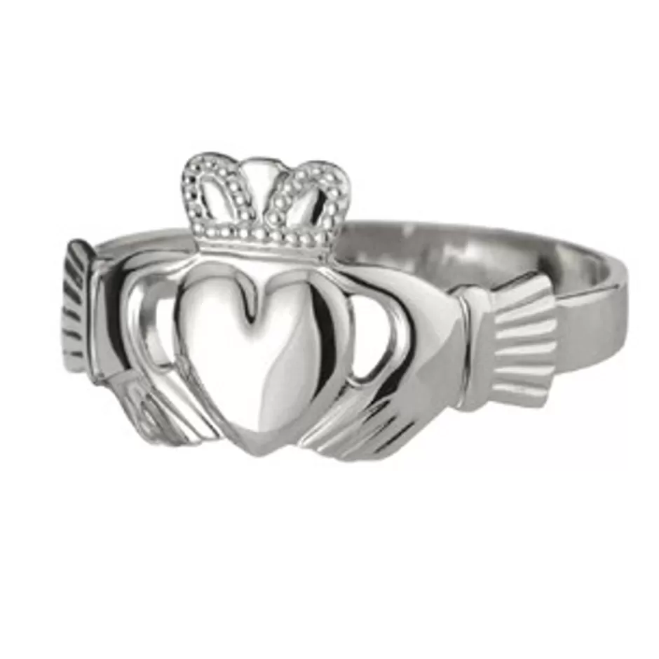 Jewelry For Him<Glenaran Gents' Extra-Heavy Puffed-Heart Claddagh Ring