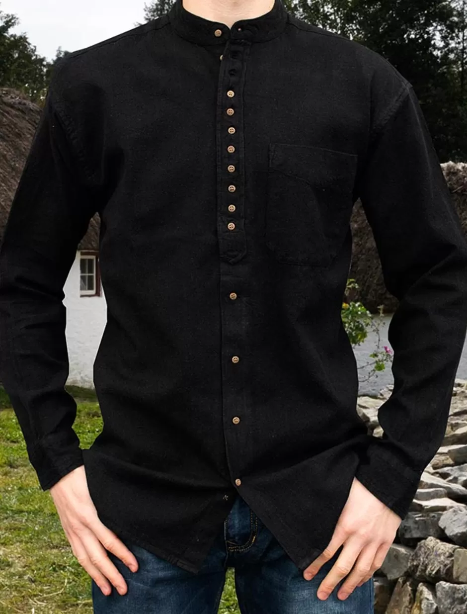 Grandfather Shirts And Waistcoats<Glenaran Grandfather Shirt - Motor Black