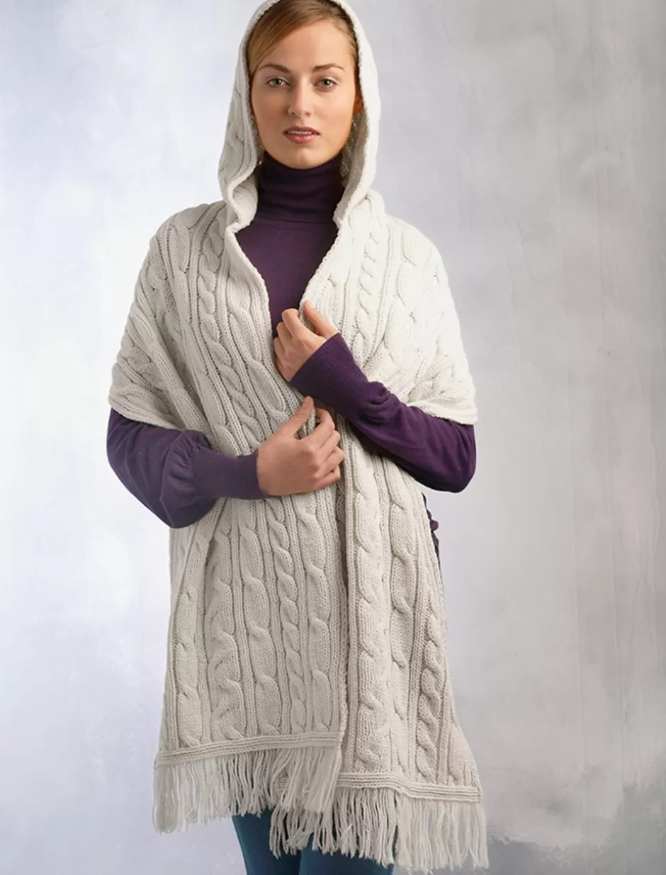 Knitted Wool Scarves | Ponchos, Capes & Shawls<Glenaran Hooded Scarf Shawl