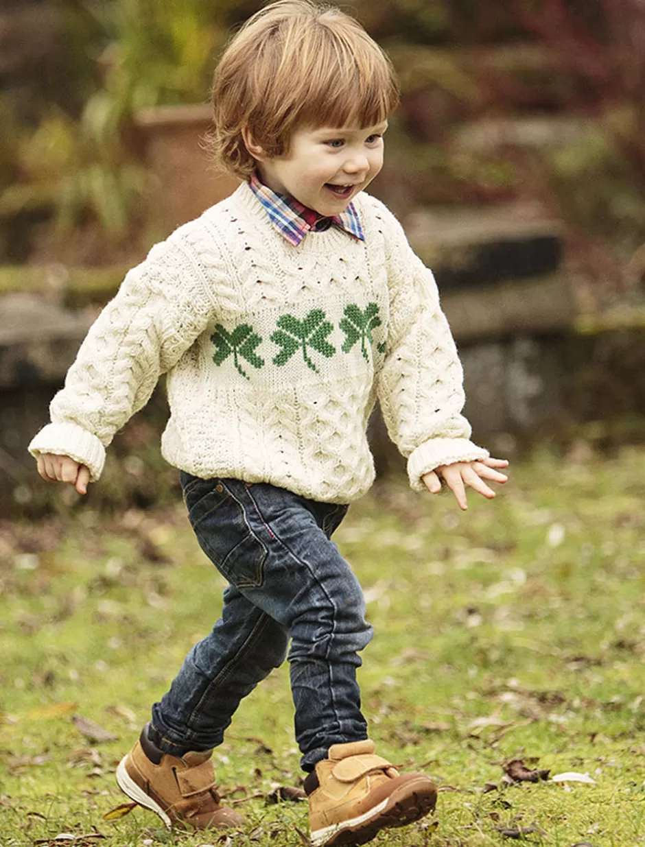 Sweaters, Cardigans & Jackets<Glenaran Kid's Merino Wool Shamrock Sweater