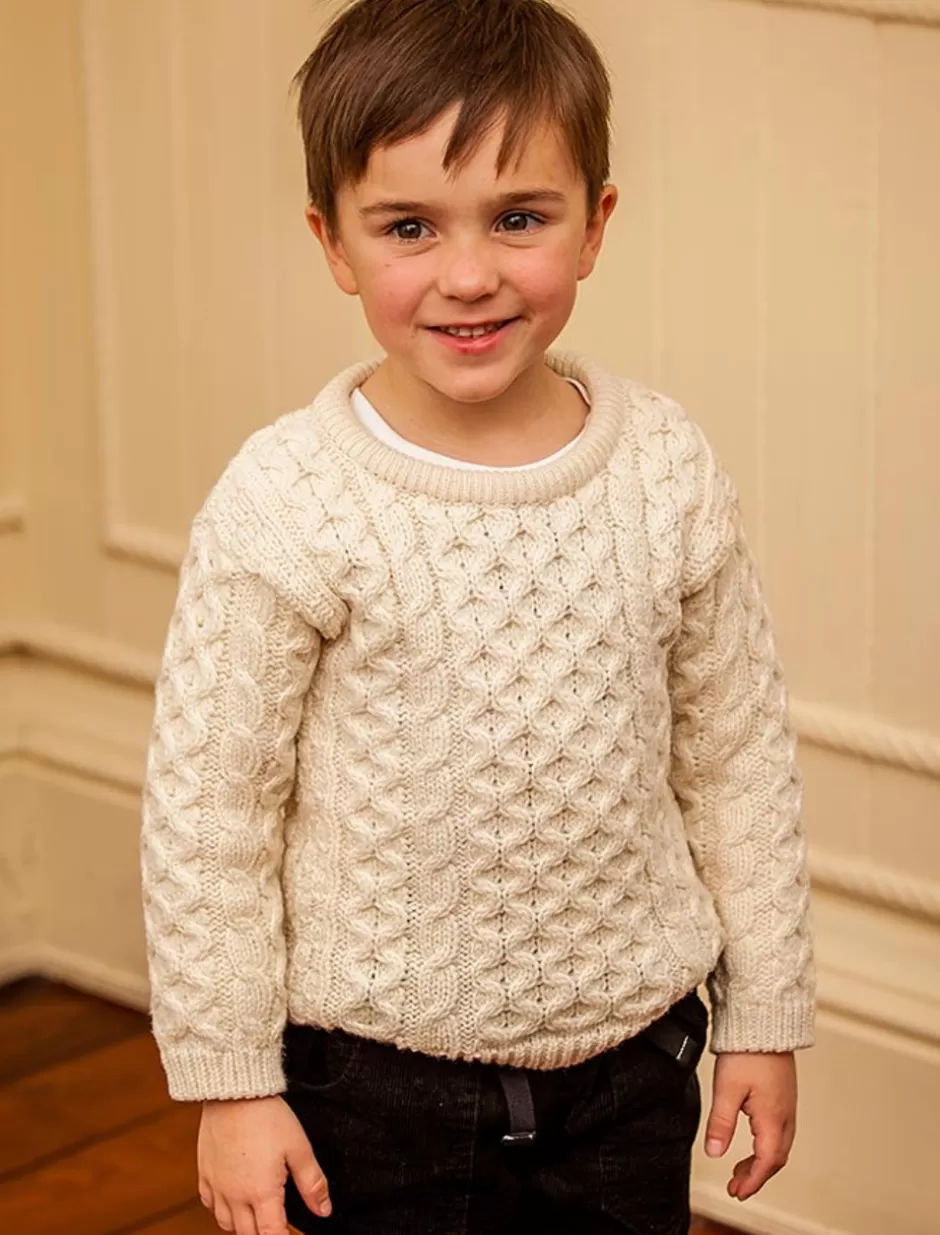 Sweaters, Cardigans & Jackets<Glenaran Kid's Traditional Aran Merino Wool Sweater