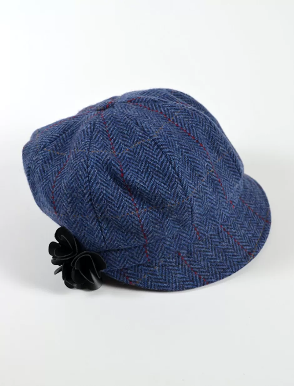 Caps & Hats<Glenaran Ladies Tweed Newsboy Hat - Denim