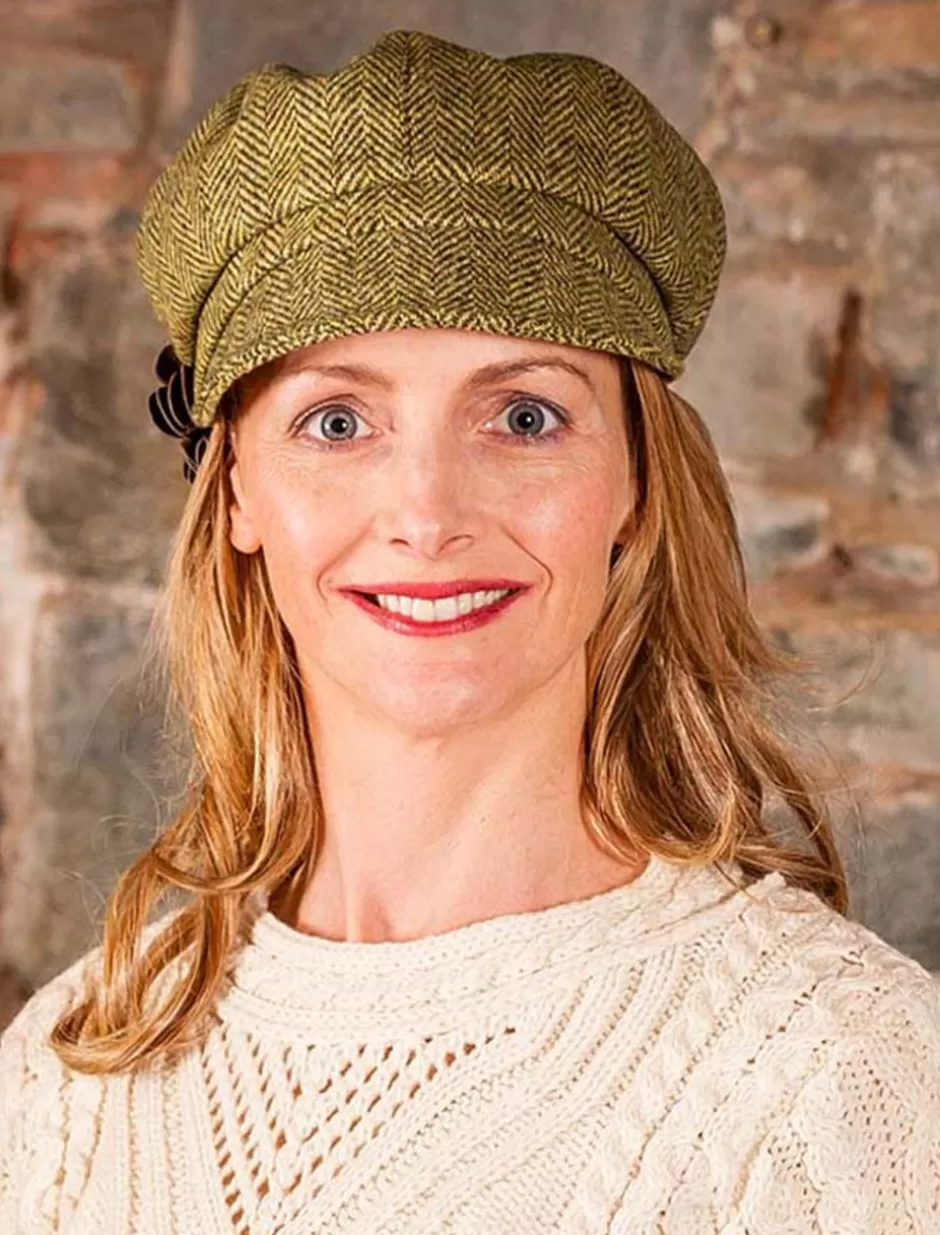 Caps & Hats<Glenaran Ladies Tweed Newsboy Hat - Light Brown