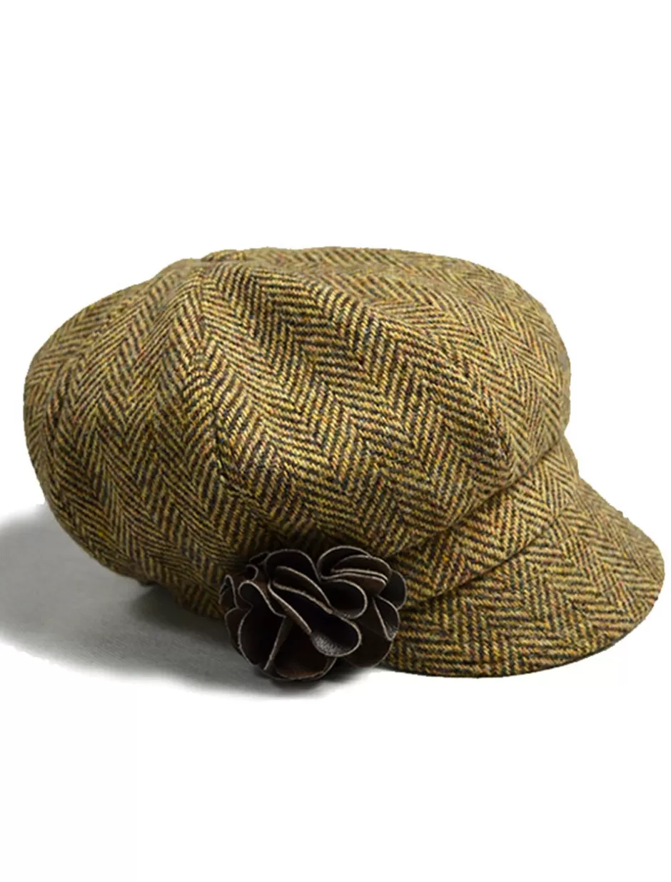 Caps & Hats<Glenaran Ladies Tweed Newsboy Hat - Light Brown