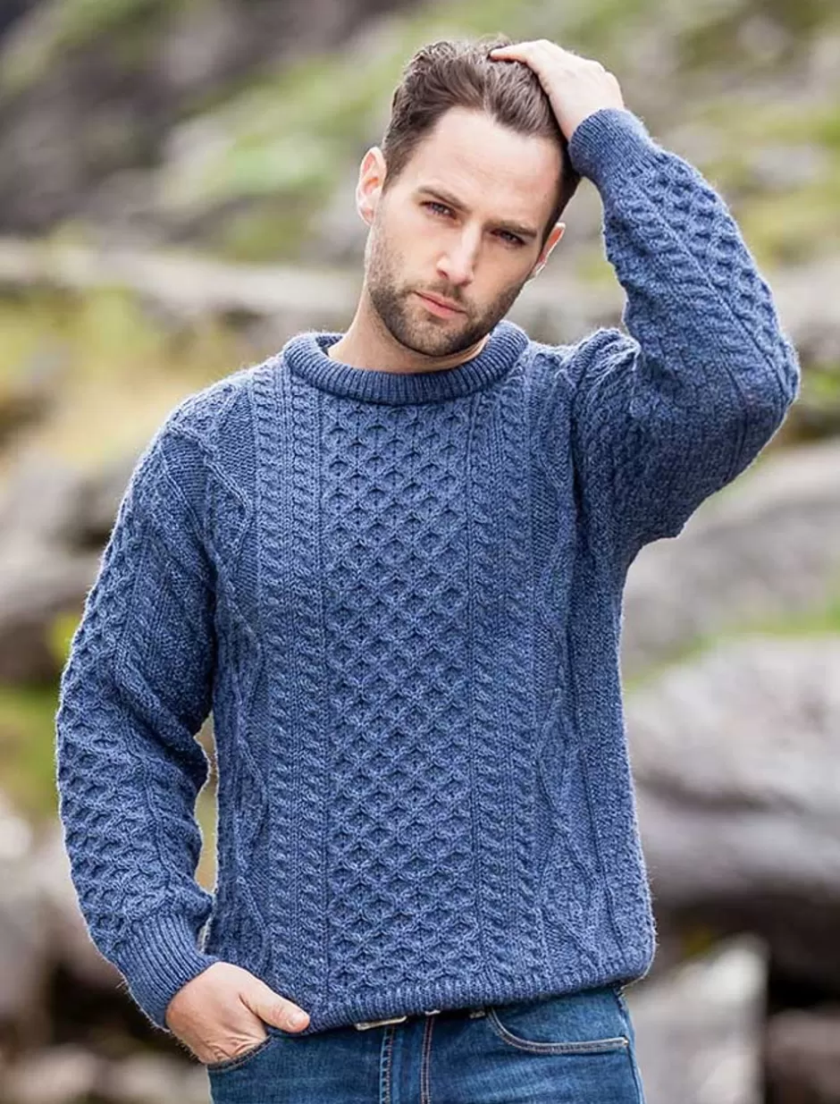 Sweaters<Glenaran Lightweight Traditional Aran Mens Wool Sweater