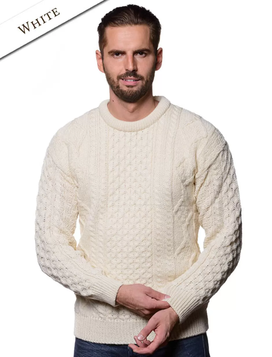 Sweaters<Glenaran Lightweight Traditional Aran Mens Wool Sweater