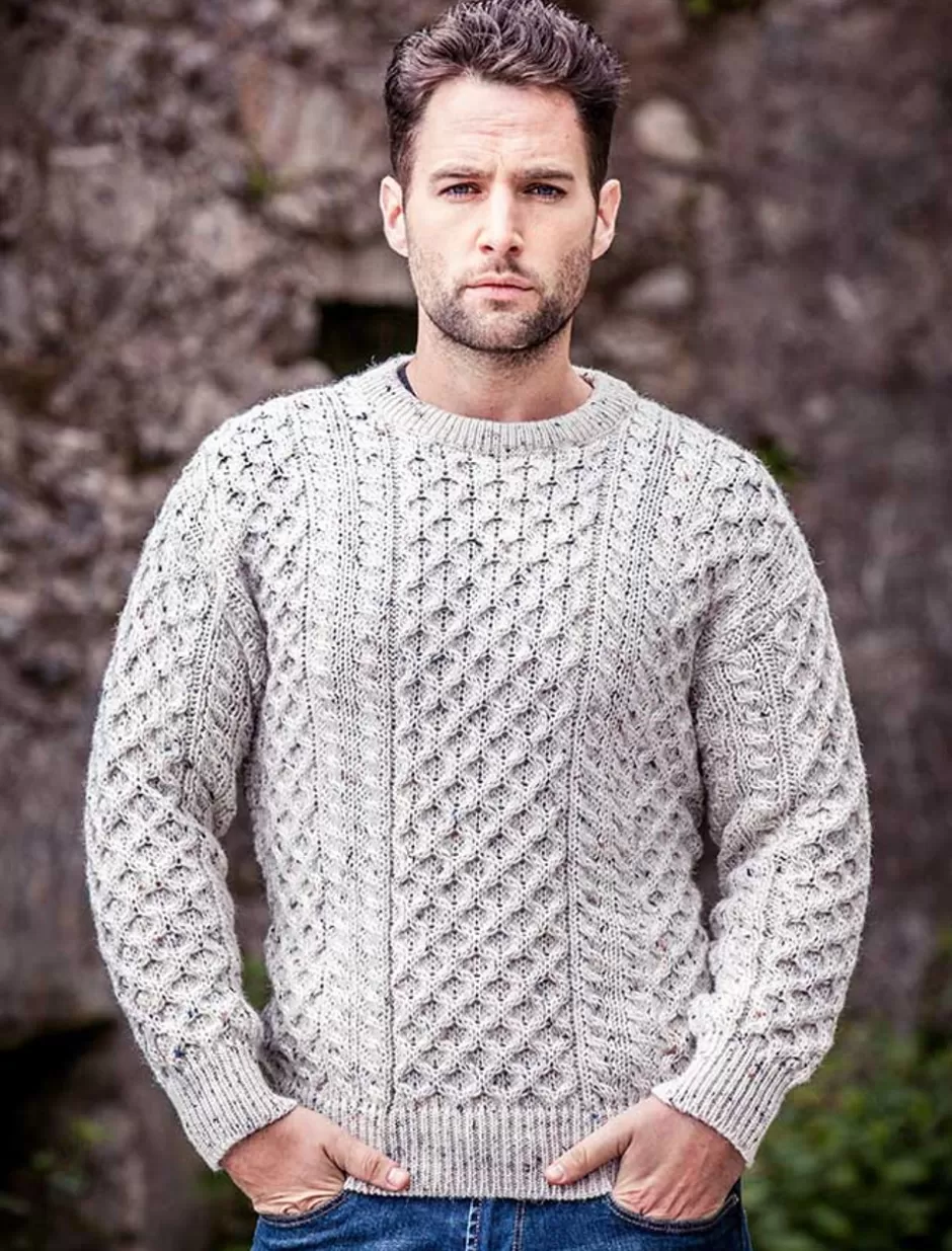 Sweaters<Glenaran Mens Heavyweight Traditional Aran Wool Sweater