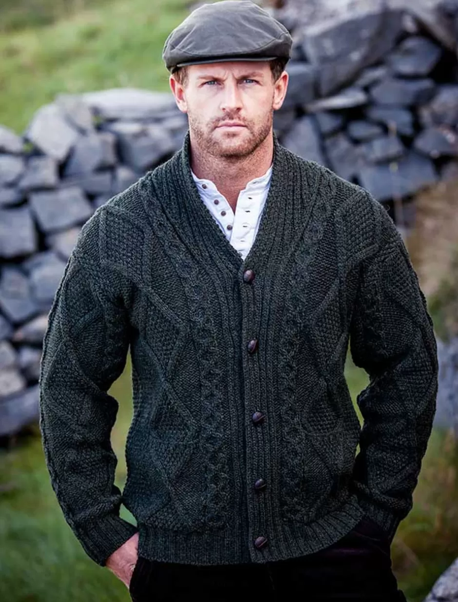 Cardigans, Jackets & Coats<Glenaran Men's Shawl Neck Diamond Cardigan