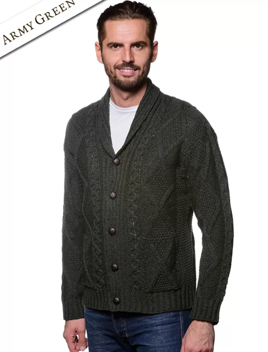 Cardigans, Jackets & Coats<Glenaran Men's Shawl Neck Diamond Cardigan