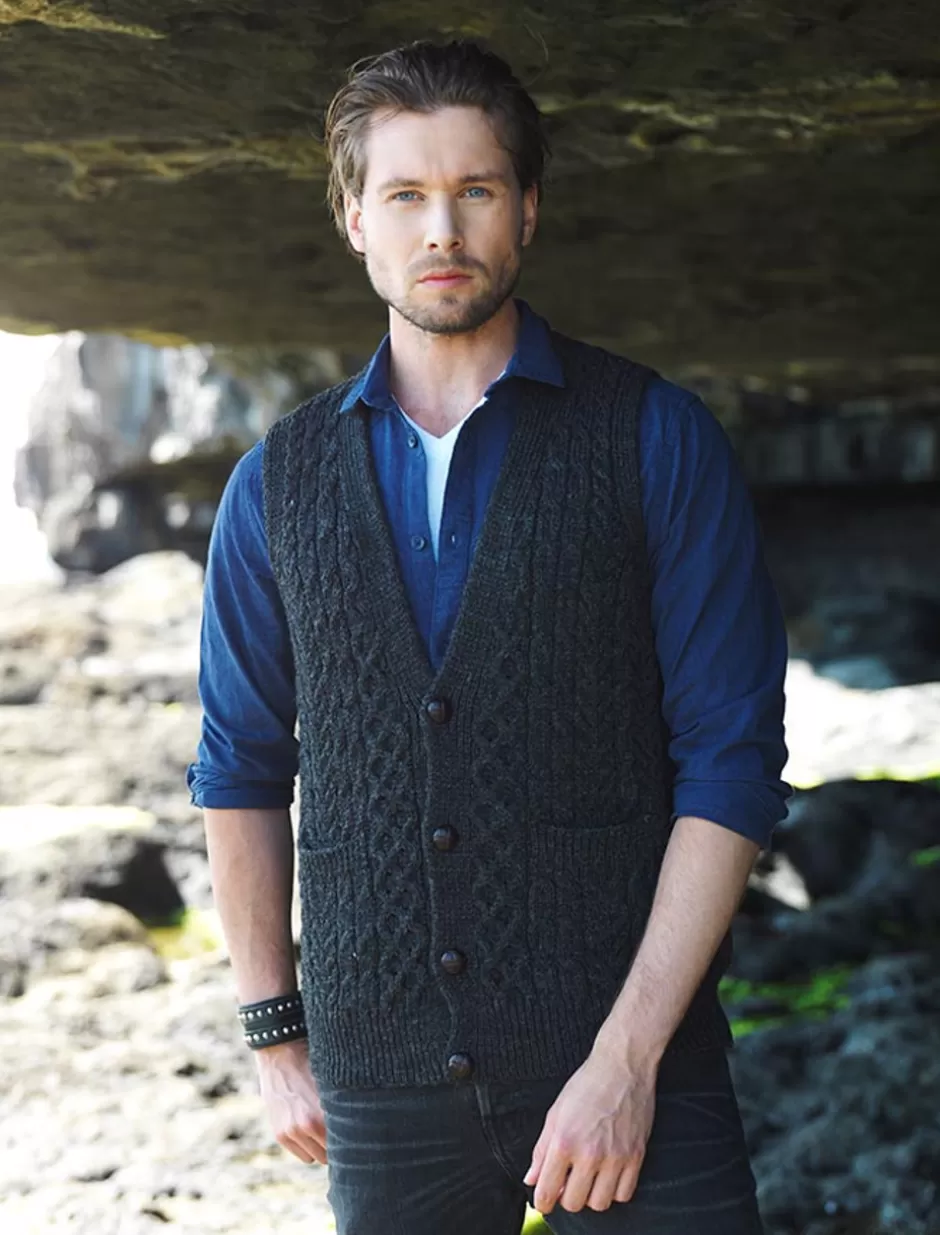 Cardigans, Jackets & Coats<Glenaran Men's V-Neck Wool Waistcoat