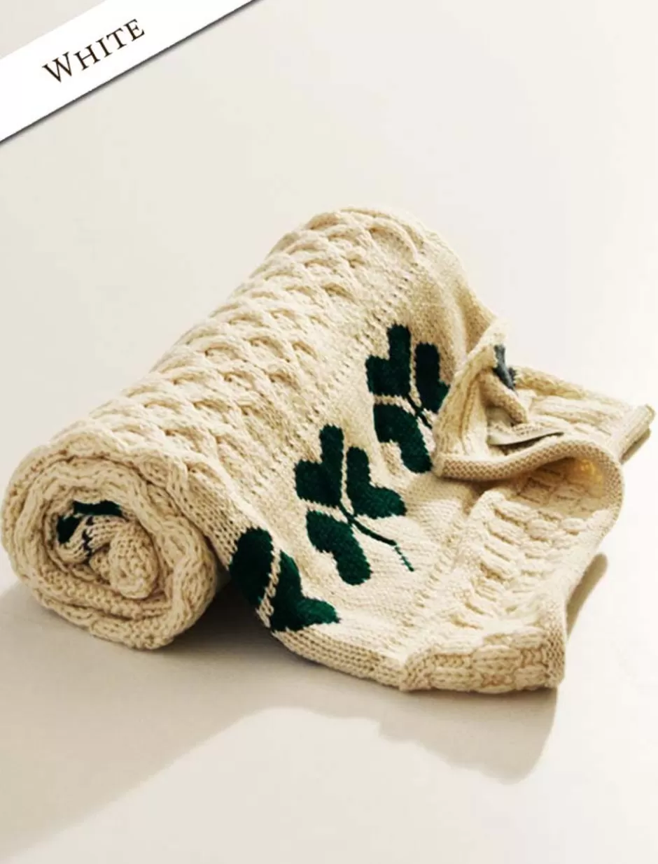 Baby Blankets & Throws | Knitted Wool Throws<Glenaran Merino Shamrock Baby Throw