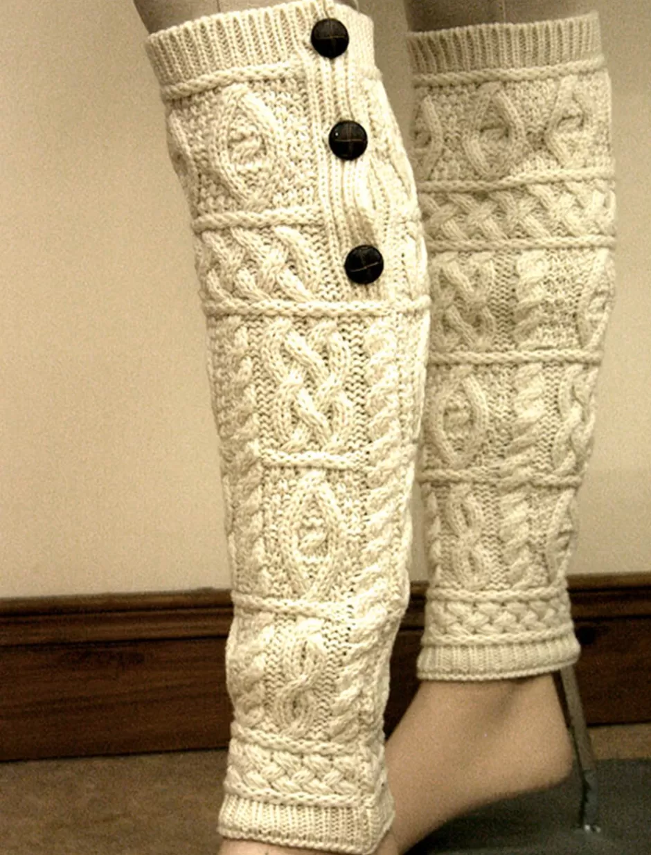 Irish Wool Socks & Slippers<Glenaran Merino Wool Aran Leg Warmers