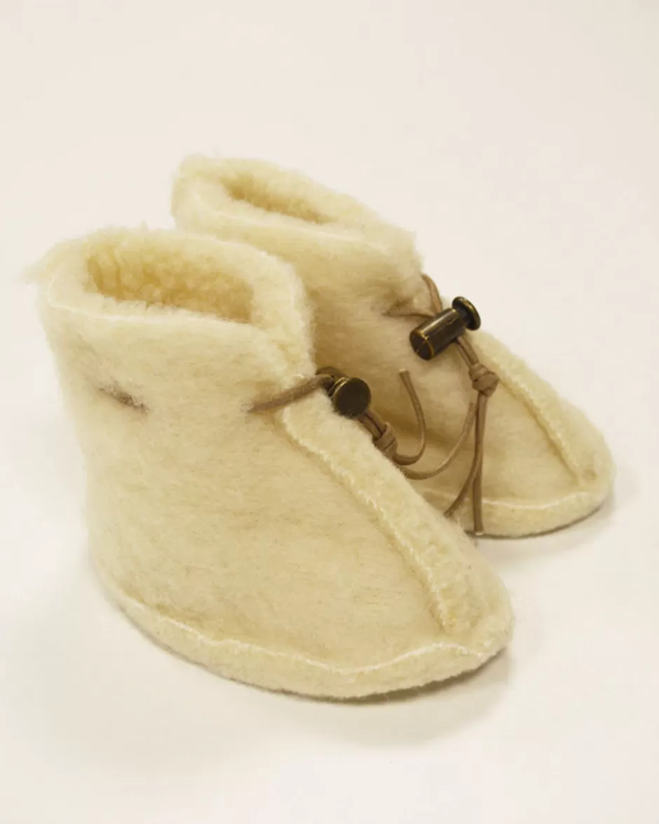 Baby & Toddler<Glenaran Merino Wool Baby Booties - Natural White