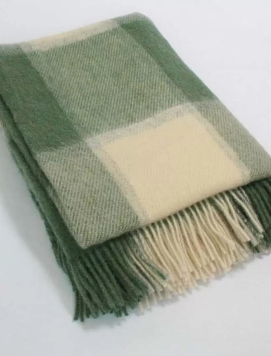 Plaid & Tartan Throws<Glenaran Plaid Wool Throw - Sage Beige