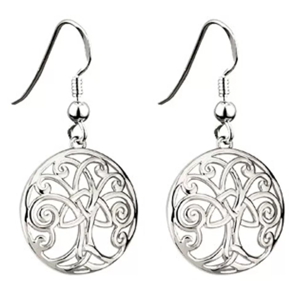 Jewelry | Jewelry<Glenaran Rhodium Plated Tree of Life Earrings