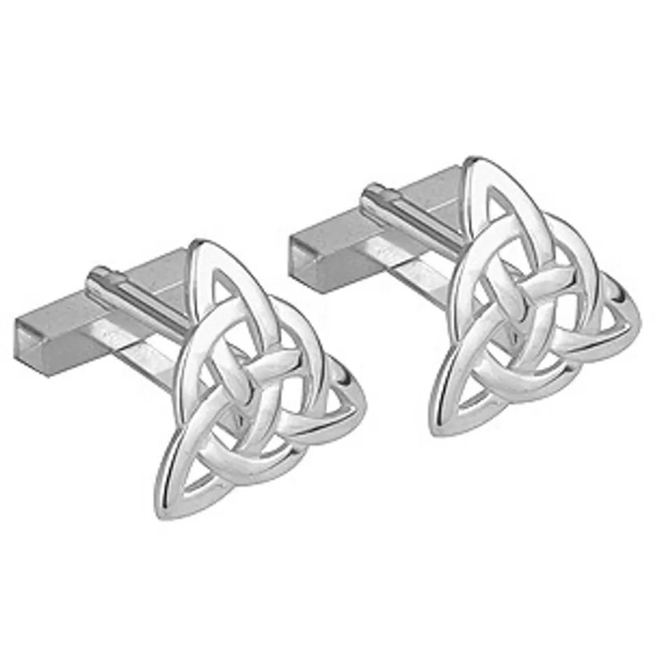 Jewelry For Him<Glenaran Rhodium Plated Trinity Cufflinks