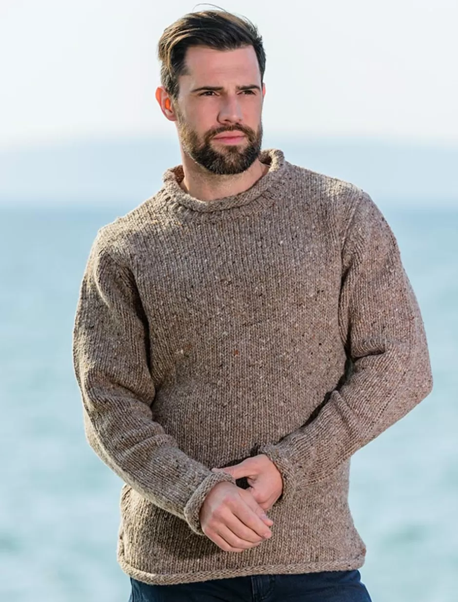 Sweaters<Glenaran Roll Neck Sweater - Fisherman Sweater