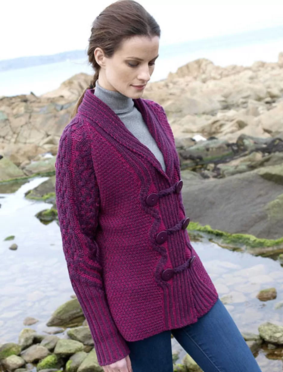 Cardigans, Jackets & Coatigans<Glenaran Shawl Neck Two-Tone Merino Cardigan