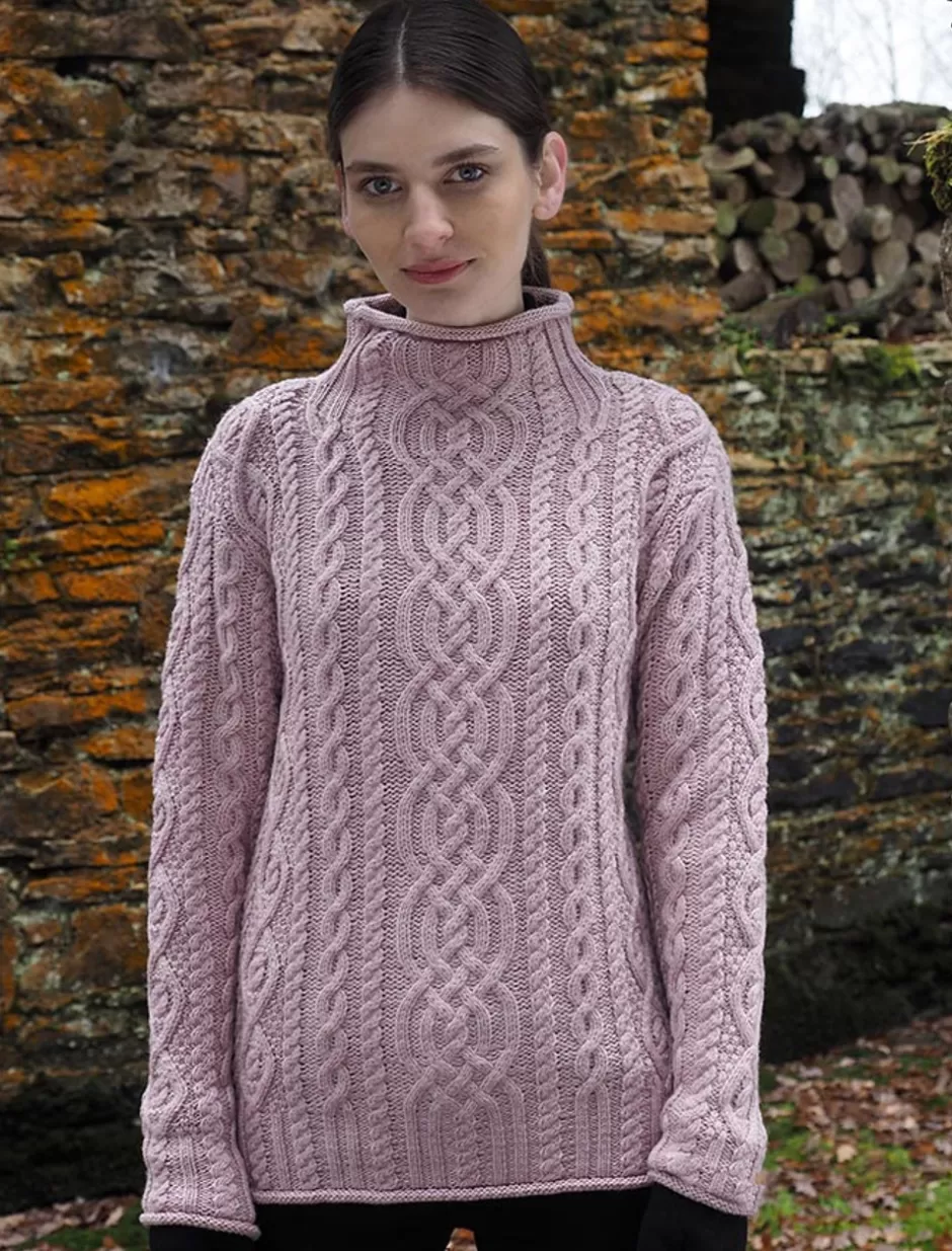 Sweaters<Glenaran Super Soft Aran Roll Neck Sweater