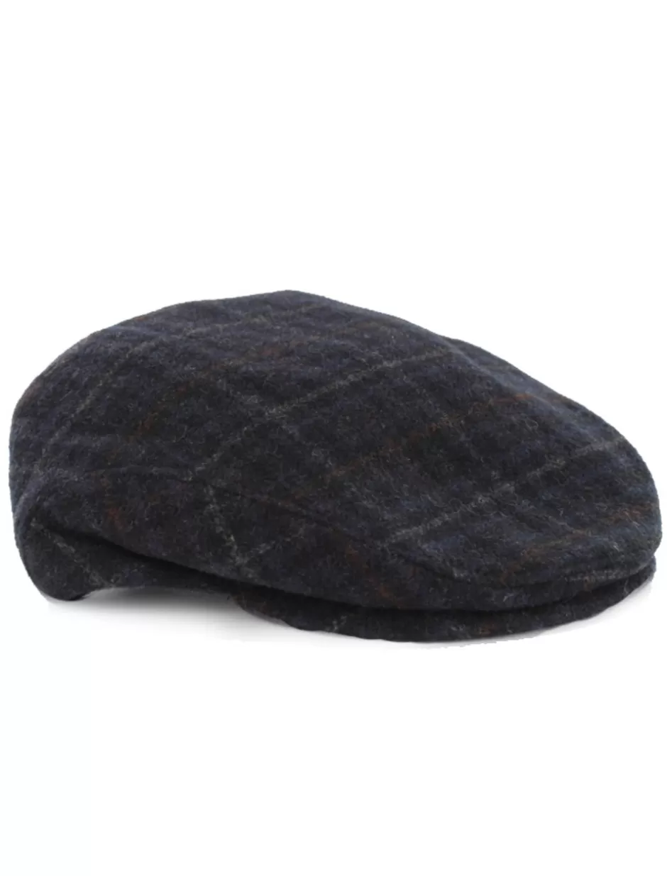 Irish Flat Caps<Glenaran Trinity Tartan Flat Cap - Navy