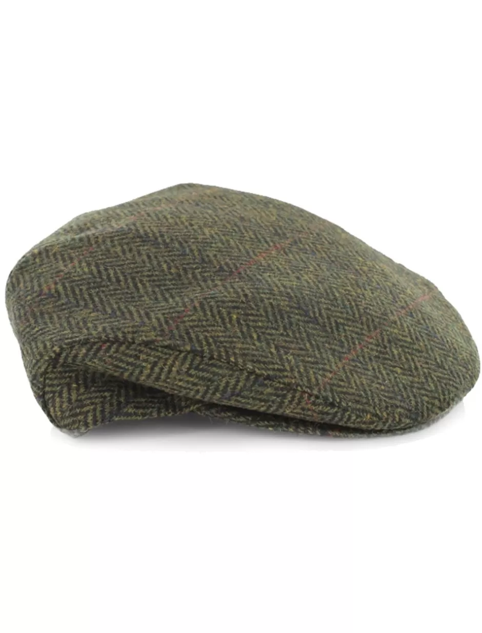 Irish Flat Caps<Glenaran Trinity Tweed Flat Cap - Forest Green