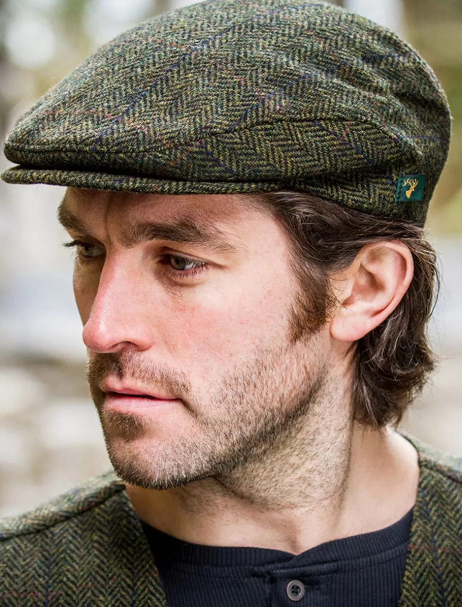 Irish Flat Caps<Glenaran Trinity Tweed Flat Cap - Green