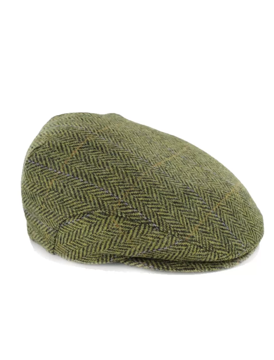 Irish Flat Caps<Glenaran Trinity Tweed Flat Cap - Green