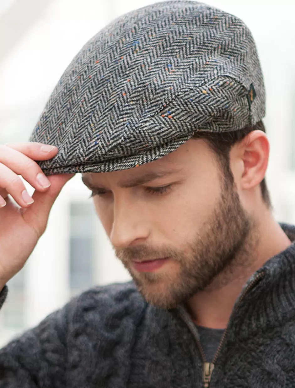 Irish Flat Caps<Glenaran Trinity Tweed Flat Cap - Grey