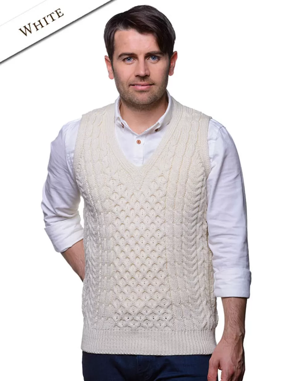 Cardigans, Jackets & Coats<Glenaran V-Neck Aran Slipover