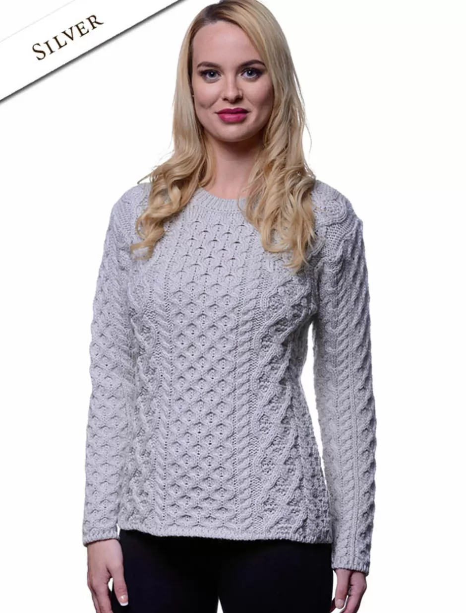 Sweaters<Glenaran Women's Fisherman Sweater - Aran Sweater