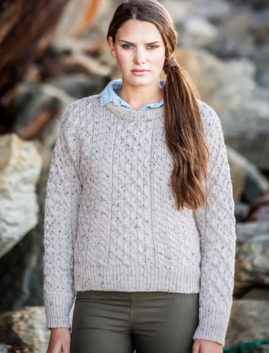 Sweaters<Glenaran Women's Heavyweight Traditional Aran Wool Sweater