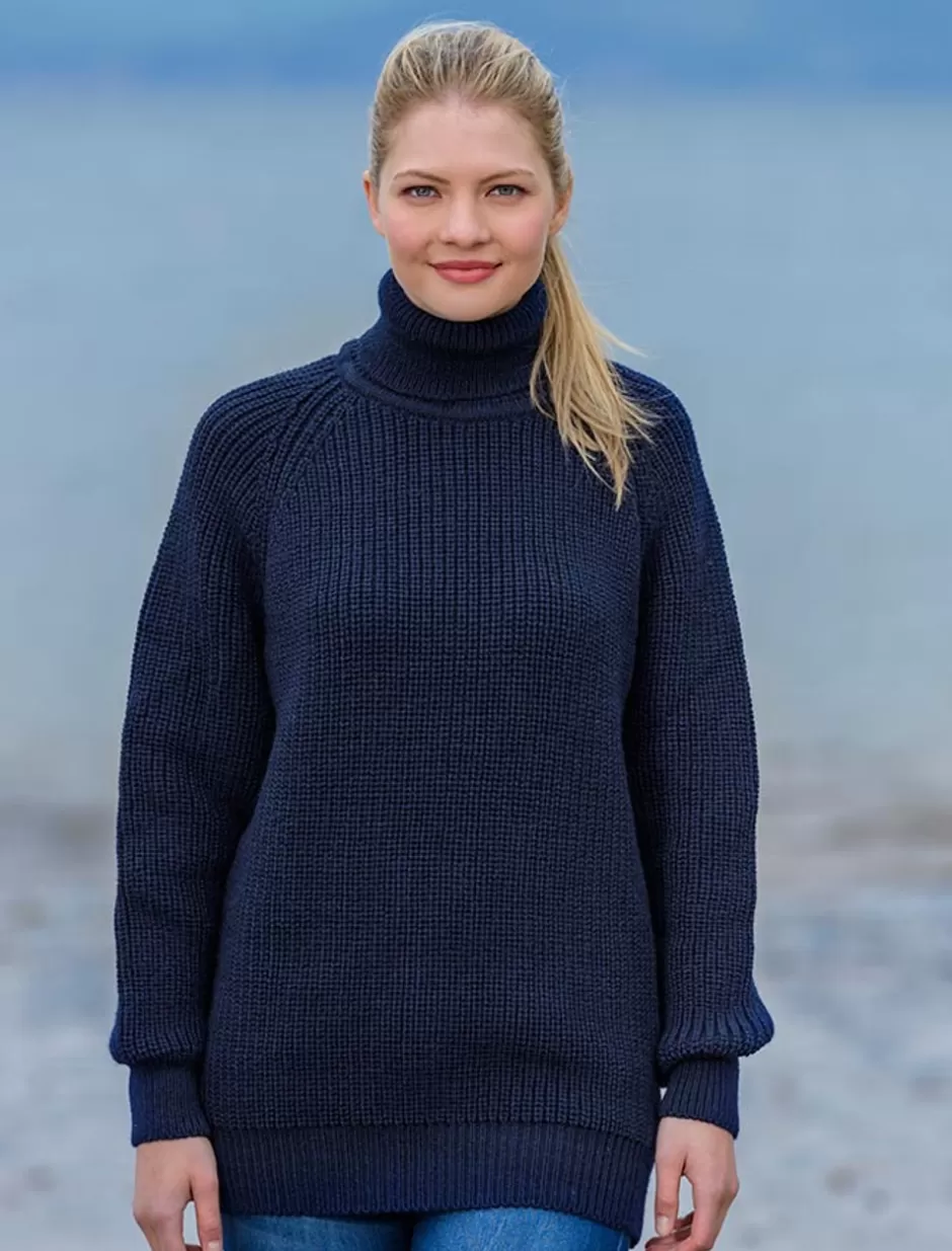 Sweaters<Glenaran Women's Merino Ribbed Turtleneck Sweater