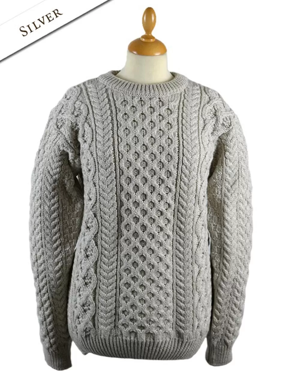 Sweaters<Glenaran Women's Oversized Wool Cashmere Aran Sweater