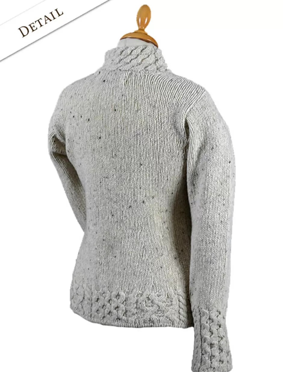 Sweaters<Glenaran Women's Wool Cashmere Aran Mock Turtleneck Sweater